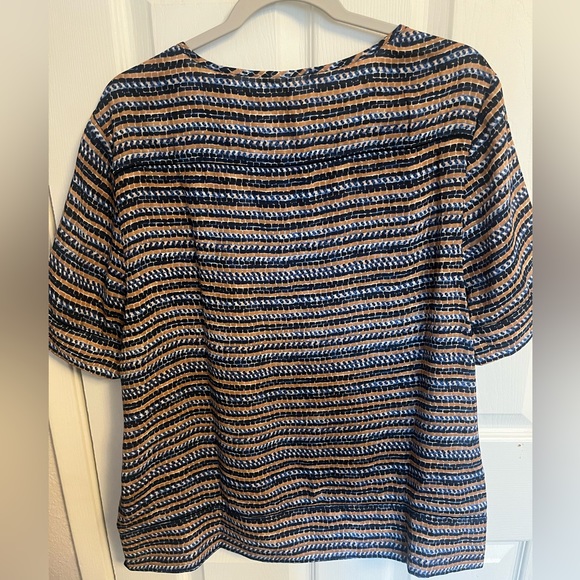 Scotch & Soda Printed Ladder Detail Top in Combo R, Blue and Coral XL - Picture 10 of 10